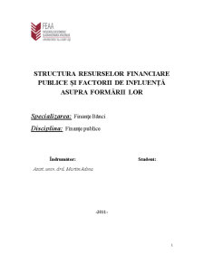 Structura resurselor financiare publice și factori de influență asupra formării lor - Pagina 1