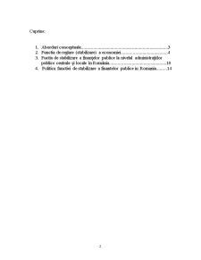 Funcția de reglare sau stabilizare a finanțelor publice în condițiile României - Pagina 2