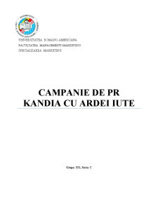 Campanie de PR - Kandia cu Ardei Iute - Pagina 1