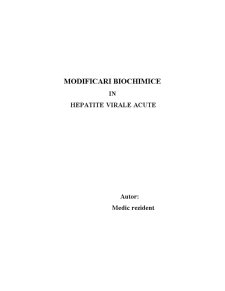 Modificări biochimice în hepatite virale acute - Pagina 1