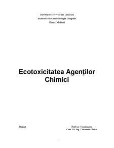 Ecotoxicitatea Agenților Chimici - Pagina 1