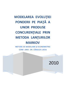 Modelarea evoluției pe piață a ponderii unor produse - Pagina 1