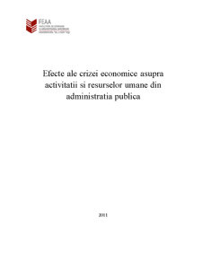 Efecte ale crizei economice asupra activității și resurselor umane din administrația publică - Pagina 1