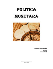 Politica monetară în România - Pagina 1