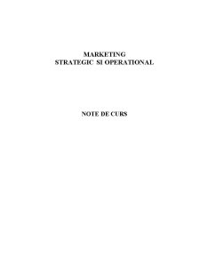Marketing strategic și operațional - Pagina 1