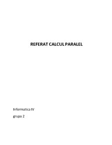 Calcul Paralel - Pagina 1