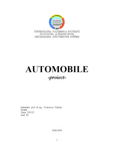 Proiectarea generală funcțională privind dinamica tracțiunii și ambreiajul pentru un automobil - Pagina 1