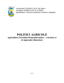 Politici agricole - agricultura, pescuitul, domeniul sanitar-veterinar și al siguranței alimentare - Pagina 1