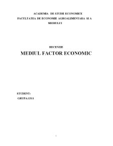 Recenzie Mediul Factor Economic - Pagina 1