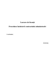 Încheierea contractelor administrative - Pagina 1