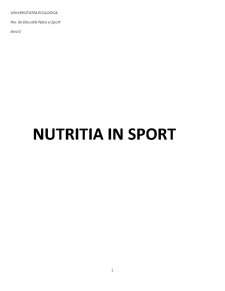 Nutriția în sport - Pagina 1