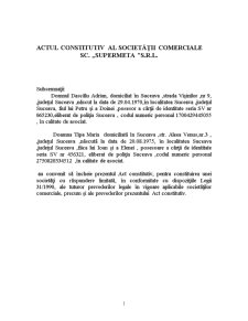 Actul Constitutiv al Societății Comerciale - Pagina 1