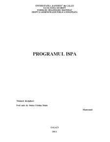 Managementul Proiectelor - Programul ISPA - Pagina 2