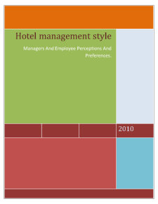 Hotel Management Style - Managers and Employee Perceptions and Preferences - Pagina 1