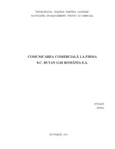 Comunicarea comercială la SC Butangas România SA - Pagina 1