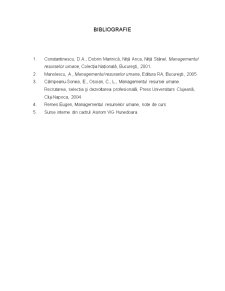 Managementul resurselor umane - vector de creștere al eficienței activității în cadrul firmei - Pagina 1