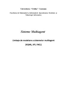 Limbaje de Modelare a Sistemelor Multiagent - Pagina 1