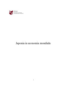 Japonia în economia mondială - Pagina 1