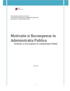 Motivație și recompense în administrația publică - Pagina 1