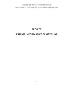 Sisteme Informatice de Gestiune - Pagina 1