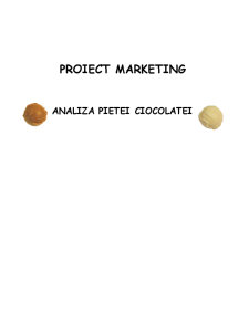 Analiza pieței ciocolatei - Pagina 1