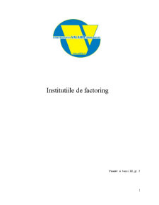 Instituțiile de factoring - Pagina 1
