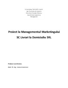 Managementul marketingului - SC Livrări la Domiciuliu SRL - Pagina 1