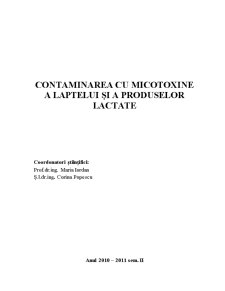 Contaminarea cu Micotoxine a Laptelui și a Produselor Lactate - Pagina 1