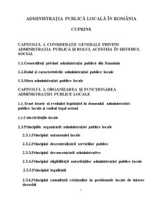 Administrația Publică Locală în România - Pagina 1