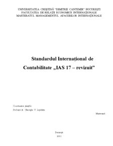 Standardul Internațional de Contabilitate IAS 17 - Revizuit - Pagina 1