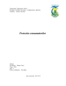 Protecția consumatorilor - Pagina 1