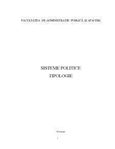 Sisteme Politice - Tipologie - Pagina 1