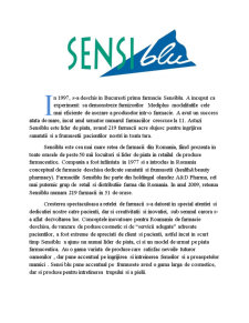 Cercetare de piață asupra farmaciei Sensiblu - Pagina 1