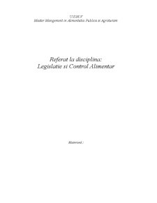 Legislație agroalimentară - Pagina 1