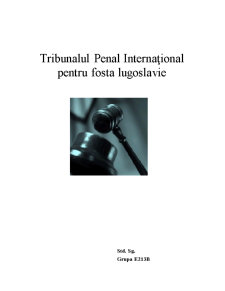 Tribunalul internațional pentru fosta Iugoslavie - Pagina 1