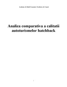 Analiza comparativă a calității autoturismelor hatchback - Pagina 1
