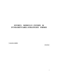 Studiul Mediului Extern și Fundamentarea Strategiei SC Marian Company Impex - Pagina 2
