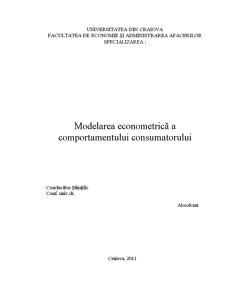 Modelarea Econometrică a Comportamentului Consumatorului - Pagina 2