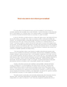 Rolul educației în formarea personalității - Pagina 2