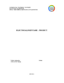 Proiect electroalimentare - două surse stabilizate de tensiune continuă - Pagina 1