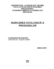 Marcarea Ecologică a Produselor în Uniunea Europeană - Pagina 1