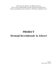 Strategii Investiționale în Afaceri - Pagina 1