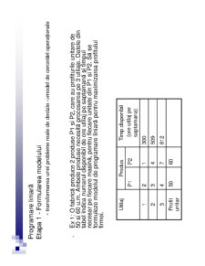 Cercetări Operaționale Aplicate în Economie - Pagina 31