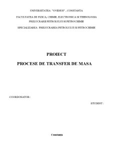Procese de transfer de masă - Pagina 1