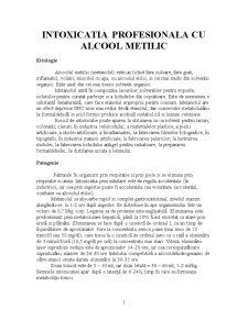 Intoxicația profesională cu alcool metilic - Pagina 1