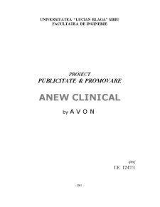 Publicitate și Promovare - Anew Clinical - Pagina 1