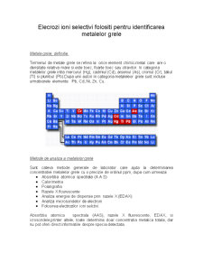 Electrozi ioni selectivi folosiți pentru identificarea metalelor grele - Pagina 1