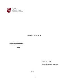 Nulitatea și efectele actelor juridice civile - teorie legislație și practică judiciară - Pagina 1