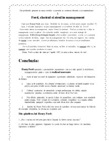 Aportul lui Henry Ford la Dezvoltarea Managementului - Pagina 5