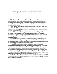 Funcția de Control a Parlamentului - Pagina 1